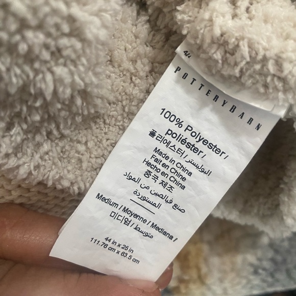 Pottery Barn Cream Plush cozy ribbed Robe - Picture 13 of 14